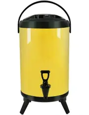 [SOGA] Stainless Steel Insulated Milk Tea Barrel 14L in Yellow