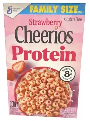 General Mills Cheerios Protein Strawberry Sweetened Oat Pea Protein Cereal 15 oz