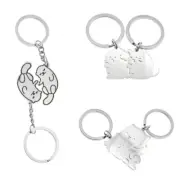 1Pair Animal Keychain Personalised Couple Keyrings Matching Lovers Accessories