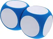 FIXOSHEE 2pcs Large Write On Dry Erase Dices Multipurpose Classroom Dices for Math Games Cleanable Foam Dices for Teachers Students