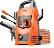 1200W Electric Pressure Washer 90Bar 5L/Min High Pressure Washer Portable Car Washer with Quick-Connect Hose Bike Motorcycle Cleaner Machine Watering Flowers