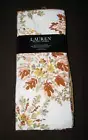 Set of (3) RALPH LAUREN Dish/ Kitchen Towels (Autumn Floral/ Yellow Herringbone)