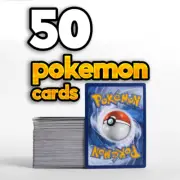 50 Pokemon Cards Bulk Pack Rare & Shiny Foil Holo Cards Guaranteed No Duplicates