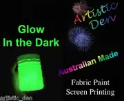 UV AND Glow In The Dark Screen Ink Fabric Paint Professional Grade 250ml/g