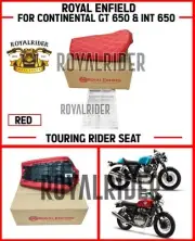 Fits Enfield TOURING RIDER SEAT RED For Continental GT 650 & Interceptor 650