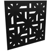 ProtectorAl 300 - 940 x 300 - 940mm Black Mosaic Framed Composite Decorative Panel