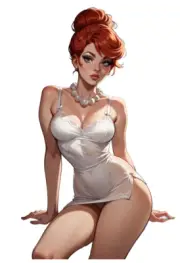 1711 Wilma Flintstone Sticker, Waterproof, Laminated, Waifu, Sexy