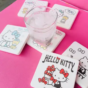三麗鷗 Sanrio Hello Kitty 硬式珪藻土杯墊 (2入組) 凱蒂 硅藻土 防滑墊 吸水墊 【5ip8】