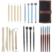 Clay Tools Sculpting Tools Sculpting Clay Tools, 24Pcs Ceramic Clay Carving T...