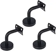 Stair Rail 3 Pieces of Solid Stainless Steel Handrail Wall Bracket Handrail Wall Bracket (Black) Banister Staircase