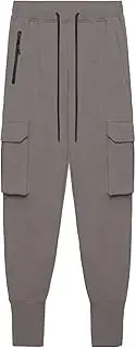 [Generic] Mens Sweatpants with Zipper Pockets Workout Sport Running Pants Cargo Fitness Tapered Joggers Slim Fit Track Pants