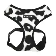 Puppia, Dog Harness, No Pull, Adjustable Soft, Serval Leopard Black Large XL