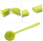 Healeved Ergonomic Long Handle Silicone Bath Brush Body Scrubber for Back Shower Brush Massage Nodes Exfoliating Skin Care