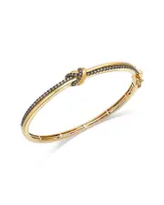 Bloomingdale's Fine Collection Brown Diamond Knot Bangle Bracelet in 14K Yellow Gold, 0.96 ct. t. w.