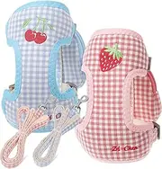 Gatuida 2pcs Pet Leash Backpack for Small Dogs Comfortable Puppy Harness Leash Combo with Bag for Treats for Walking Hiking Travel