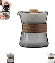 Teatsy Heat-Resistant Glass Handled Teapot with Rotating Strainer Travel Set, 360° Rotating Strainer Removable Kettle Travel Tea Pot Sets with Infuser and Lid (Gray)