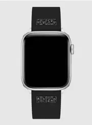 GUESS Men's Black Frontier Silicone Apple Watch Strap