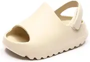 [PSROCS] Toddler Little Kids Slides Sandals Summer Slip-On Sandals Beach Pool Anti-slip Slippers for Kids Girls Water Shoes Indoor Outdoor Lightweight Sandals for Boys Toddler Strap Slides Sandals
