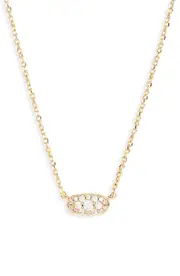 Kendra Scott Grayson Crystal Pendant Necklace in Gold at Nordstrom One Size