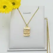 "Eternity is not a distance but a decision" Scroll 14K Gold Plated Necklace