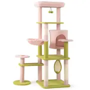 Costway 148cm Cat Tree Floral Scratching Post
