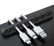 USB Wires Cable Winder Silicone Holder and Organizer Desktop Tidy Management Clips Cable Holder Organizer