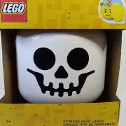 New LEGO 4032 White Skeleton Skull Storage Head Large Container Halloween