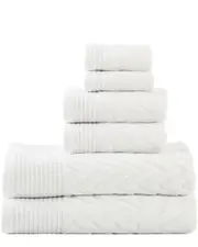 Superior Chevron Soft Super Absorbent 6pc Cotton Towel Set