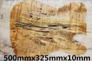 Telecaster Guitar Drop Top Barky Flame Maple Wood Worm-hole For Stabilized Make