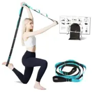Stretching Strap Yoga Strap for Physical Therapy, 10 loops 1.5” W x 6.5’ L Blue