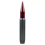 Anti-Theft Gunmetal Red Tip Vulcan Billet Stubby Short Antenna AM FM For Jeep (for: Jeep)