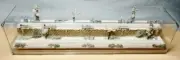 N SCALE 16" 2-LEVEL -WINTER SCENE-DISPLAY CASE -FOR ANY N TRAINS