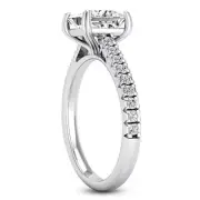Solitaire with Accents 1.26 Carat Princess Diamond Engagement Ring Treated
