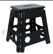 Folding Step Stool Plastic Camping Chair Store Flat Outdoor 39cm Portable Ladder