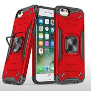 MCC Shockproof iPhone 6 6s Heavy Duty Case Cover Tough Apple Ring Holder [Red]