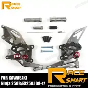 For KAWASAKI Ninja 250 R EX250J SE 2008 - 2012 2011 Adjustable Rearsets Footpeg