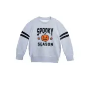 Wonder Nation Boys Halloween Sweatshirt, Lt Heather Grey Size M (8)