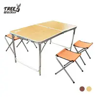 在飛比找樂天市場購物網優惠-【Treewalker露遊】二段式折疊桌椅組120x60cm