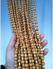 [OKUOKA] Light Brown Beaded Door Curtains for Doorways Wood Bead String Curtain for Room Dividers Handmade Home Hanging Retro Decoration, Customizable (Size : 29 strands-80x80cm)