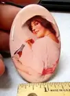 vintage 1973 coke Coca Cola Mirror using old calender girls, Great Decor item