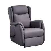 Adjustable Recliner Chair Sofa Lounge Armchair Living Room Ash Black