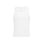 [Dries Van Noten] Dries Van Noten-White Merit Viscose Top-Uomo S STAND