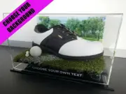 Golf Shoe Display Case - Masters PGA Sports Memorabilia Hole in One Lego