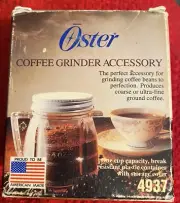 Oster Coffee Grinder Accessory #4937 Mini Jar for Blender & Kitchen Center 1992