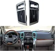 Car Dashboard Middle A/C Air Conditioner Outlet Assembly Compatible for Toyota Land Cruiser LC200 2008-2013 Conditioning Vents(Silver-Middle)