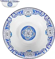 AUTSUPPL Retro Enamel Basin Large Capacity Bowl for Kitchen Vegetable Washing Soup Serving Bread Plate Fruit Bowl Laundry