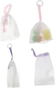 TOGEVAL Soap Foaming Bag Facial Cleansing Pouches for Home Use Flexible Soap Saver Pouch Convenient Drawstring Design for and Travel Gentle Exfoliating for Face