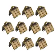 500Pcs Ribbon Crimp Clamp Ends 6mm Cord End Clasp for DIY Craft Bronze Tone