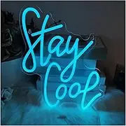 Sign Lamp Stay Cool Neon Sign Dimmable Neon Lights For Bedroom, Game Room, Study Room, Man Cave, Wall Decor 30.4x35.5cm