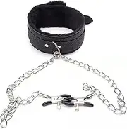 Adjustable Metal Non Piercing Nipple Clips with Chains 3 Head Nipple Clamps Sex Accessories for Adults Couples for Sex Pleasure Nipple Toys (Bundle)